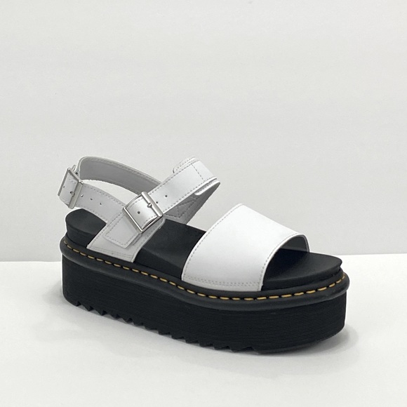 NEW DR MARTENS VOSS QUAD LEATHER PLATFORM SANDAL - Picture 6 of 14